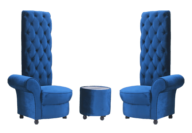 High Back Chairs  Blue