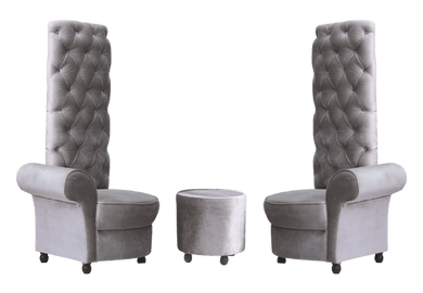 High Back Chairs   Grey